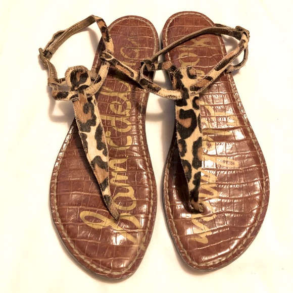 Sam Edelman Shoes - Sam Edelman Gigi leather calf hair thong sandals shoes